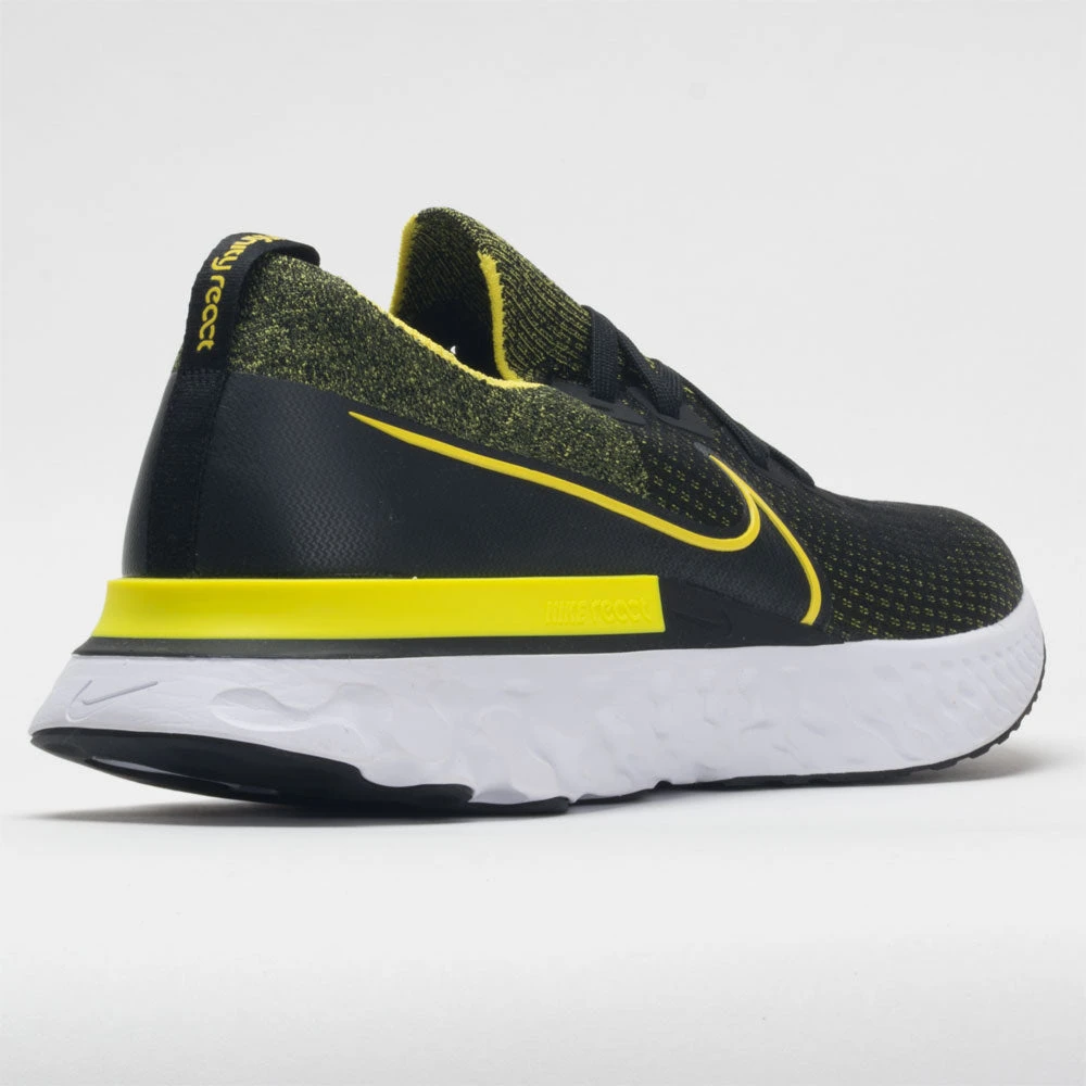 Nike React Infinity Run Flyknit Men's Black/Sonic Yellow 8 Nike React Infinity Run Flyknit Men's Black/Sonic Yellow - Image 6