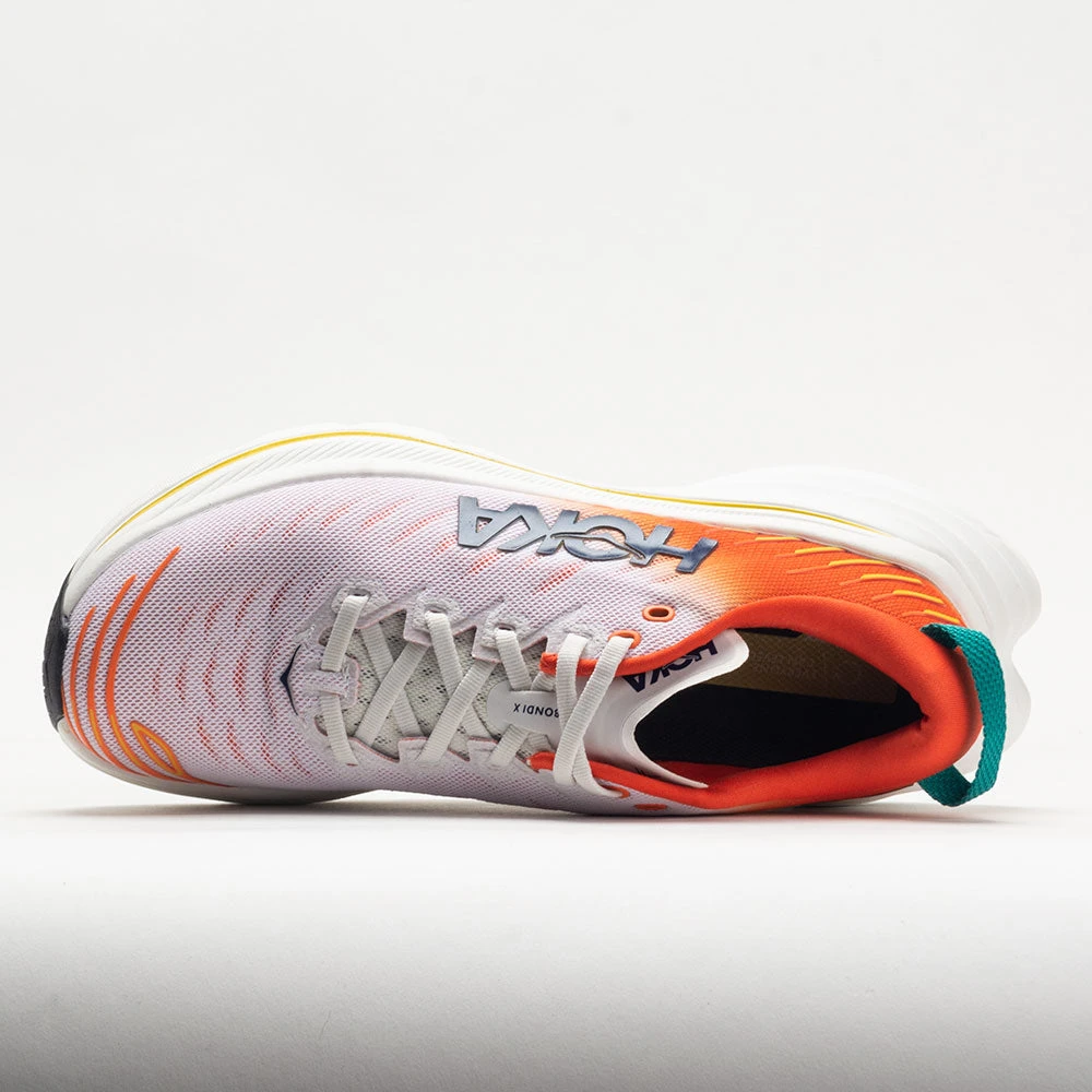 HOKA Bondi X Men's Blanc De Blanc/Flame 5 HOKA Bondi X Men's Blanc De Blanc/Flame - Image 3