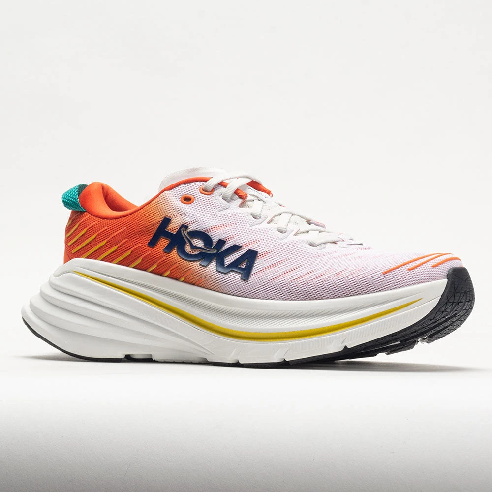 HOKA Bondi X Men's Blanc De Blanc/Flame 7 HOKA Bondi X Men's Blanc De Blanc/Flame - Image 5