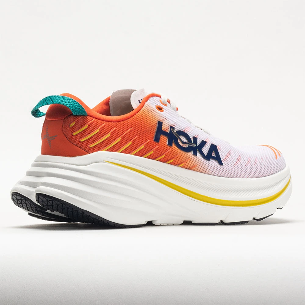 HOKA Bondi X Men's Blanc De Blanc/Flame 8 HOKA Bondi X Men's Blanc De Blanc/Flame - Image 6