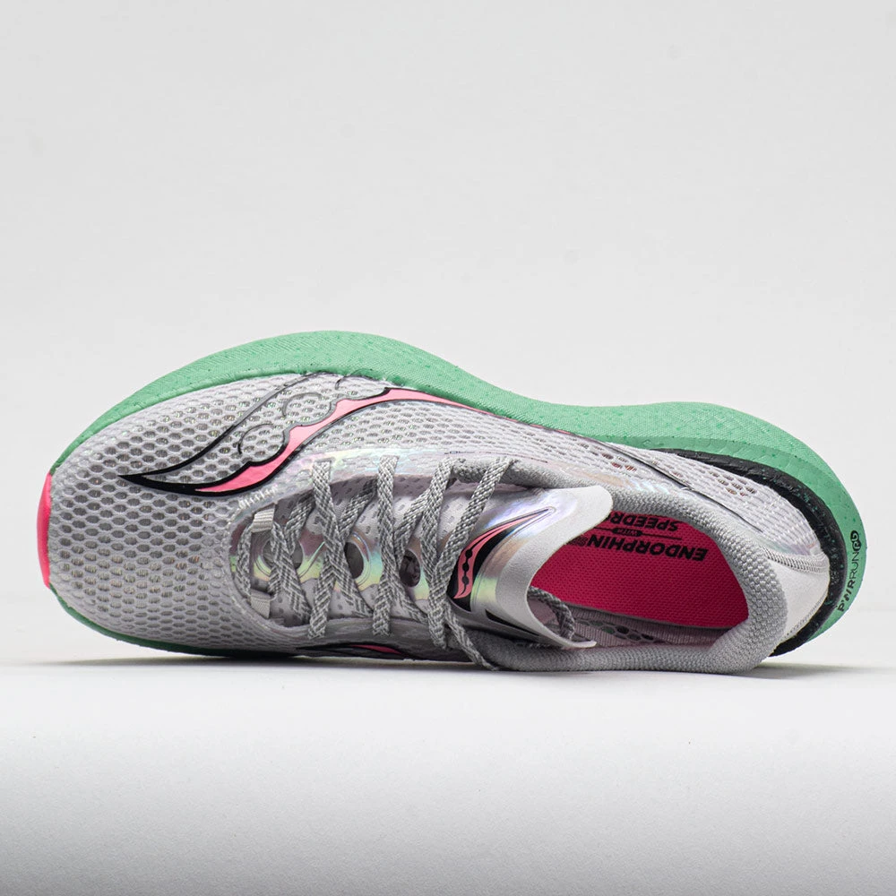 Saucony Endorphin Pro 3 Women's Fog/VIZI Pink 5 Saucony Endorphin Pro 3 Women's Fog/VIZI Pink - Image 3