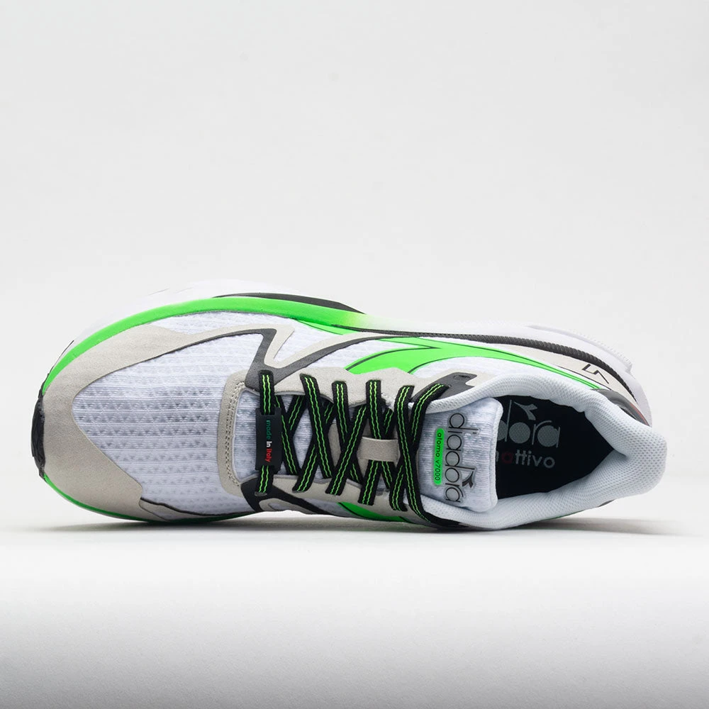 Diadora Atomo V7000 Men's White/Green Fluo/Black 5 Diadora Atomo V7000 Men's White/Green Fluo/Black - Image 3