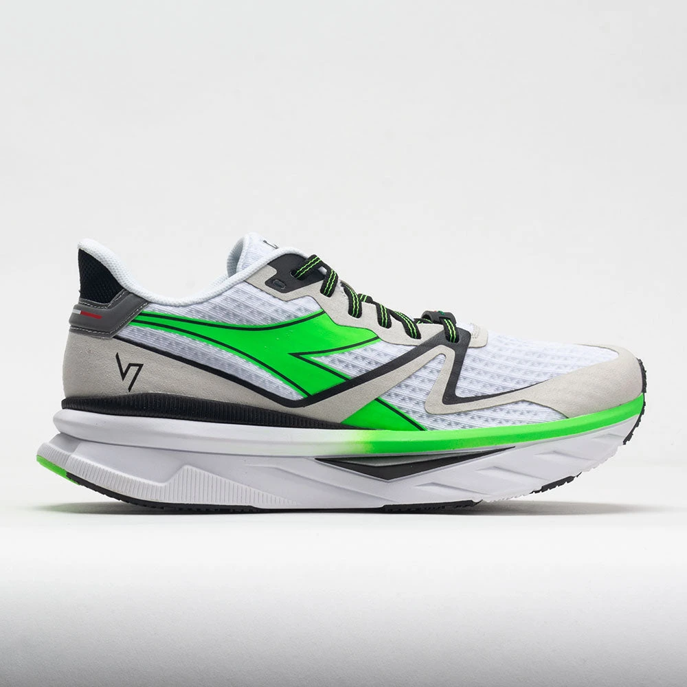 Diadora Atomo V7000 Men's White/Green Fluo/Black 3 Diadora Atomo V7000 Men's White/Green Fluo/Black