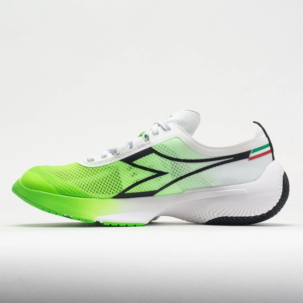Diadora Equipe Corsa 3 Men's White/Black/Green Fluo 4 Diadora Equipe Corsa 3 Men's White/Black/Green Fluo - Image 2