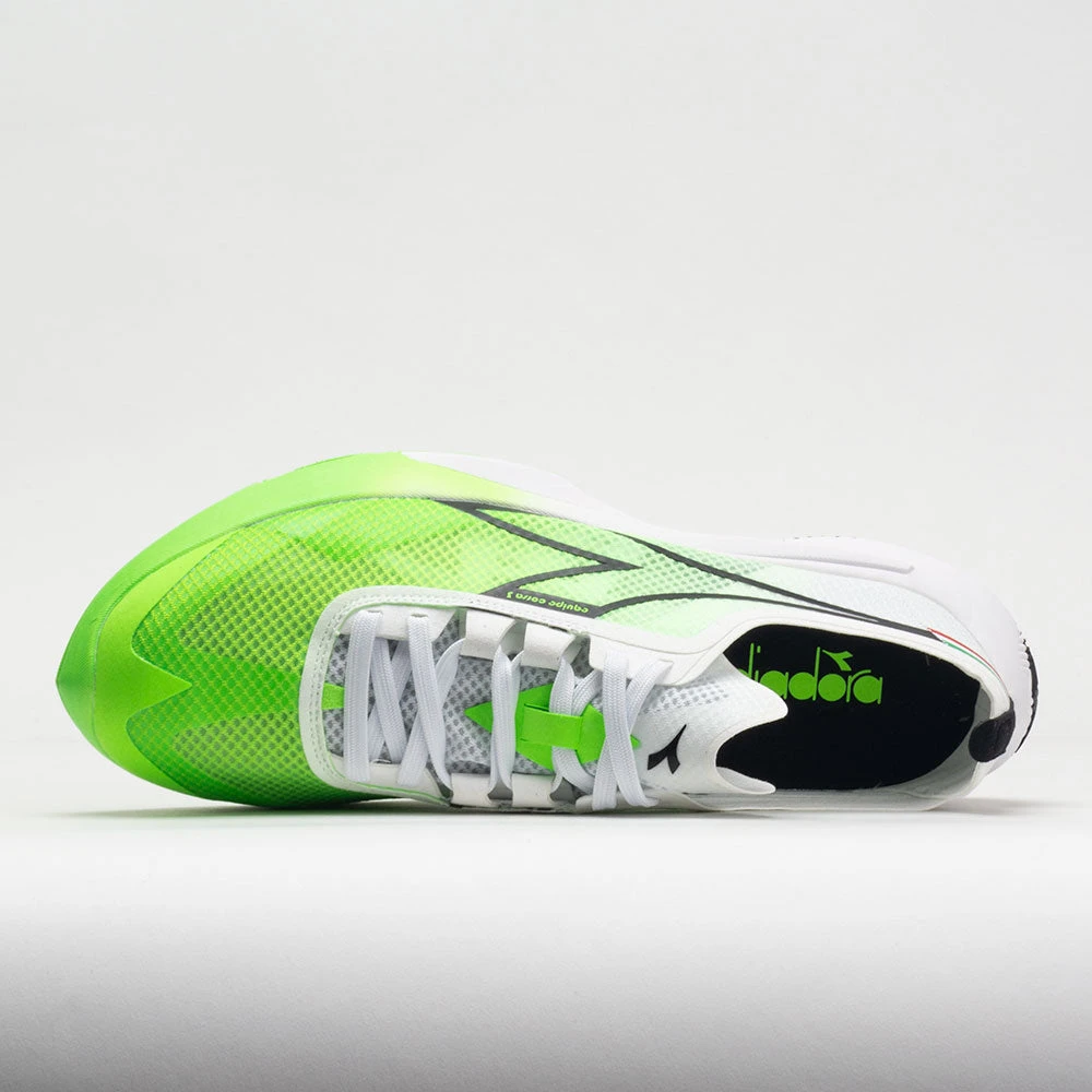 Diadora Equipe Corsa 3 Men's White/Black/Green Fluo 5 Diadora Equipe Corsa 3 Men's White/Black/Green Fluo - Image 3