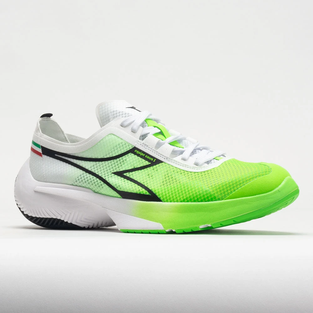 Diadora Equipe Corsa 3 Men's White/Black/Green Fluo 7 Diadora Equipe Corsa 3 Men's White/Black/Green Fluo - Image 5