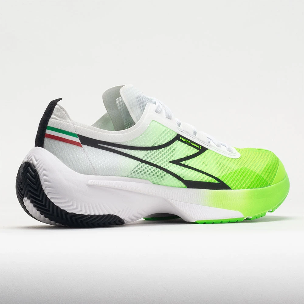 Diadora Equipe Corsa 3 Men's White/Black/Green Fluo 8 Diadora Equipe Corsa 3 Men's White/Black/Green Fluo - Image 6