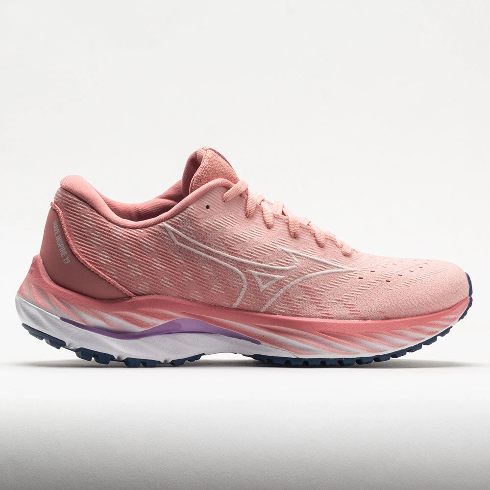 Mizuno Wave Inspire 19 Knit Women's Peach Bud/Vaporous Grey 3 Mizuno Wave Inspire 19 Knit Women's Peach Bud/Vaporous Grey