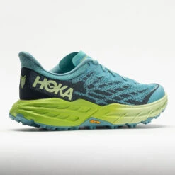 HOKA Speedgoat 5 Women's Coastal Shade/Green Glow -Footwear Sale 049967 6