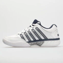 K-Swiss Hypercourt Express Leather Men's White/Navy/Silver -Footwear Sale 113347 1