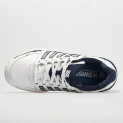 K-Swiss Hypercourt Express Leather Men's White/Navy/Silver -Footwear Sale 113347 2