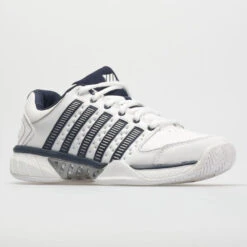 K-Swiss Hypercourt Express Leather Men's White/Navy/Silver -Footwear Sale 113347 5