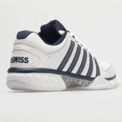 K-Swiss Hypercourt Express Leather Men's White/Navy/Silver -Footwear Sale 113347 6
