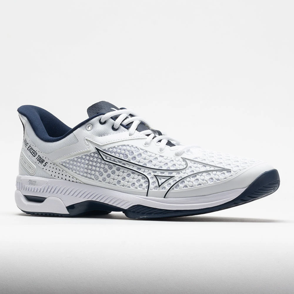 Mizuno Wave Exceed Tour 5 AC Men's White/Dress Blue 7 Mizuno Wave Exceed Tour 5 AC Men's White/Dress Blue - Image 5