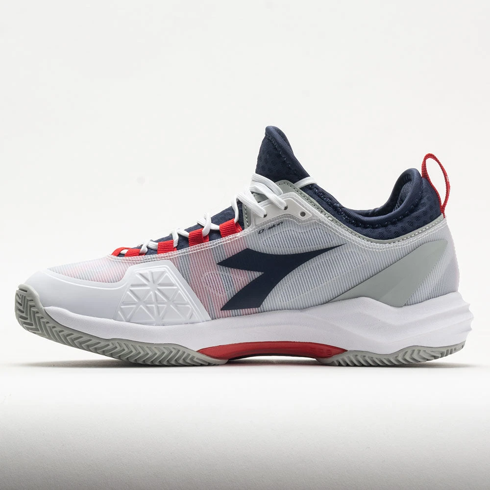 Diadora Speed Blushield Fly 4+ Clay Men's White/Blue Corsair/Fiery Red 4 Diadora Speed Blushield Fly 4+ Clay Men's White/Blue Corsair/Fiery Red - Image 2