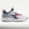 Diadora Speed Blushield Fly 4+ Clay Men's White/Blue Corsair/Fiery Red -Footwear Sale 117032 3