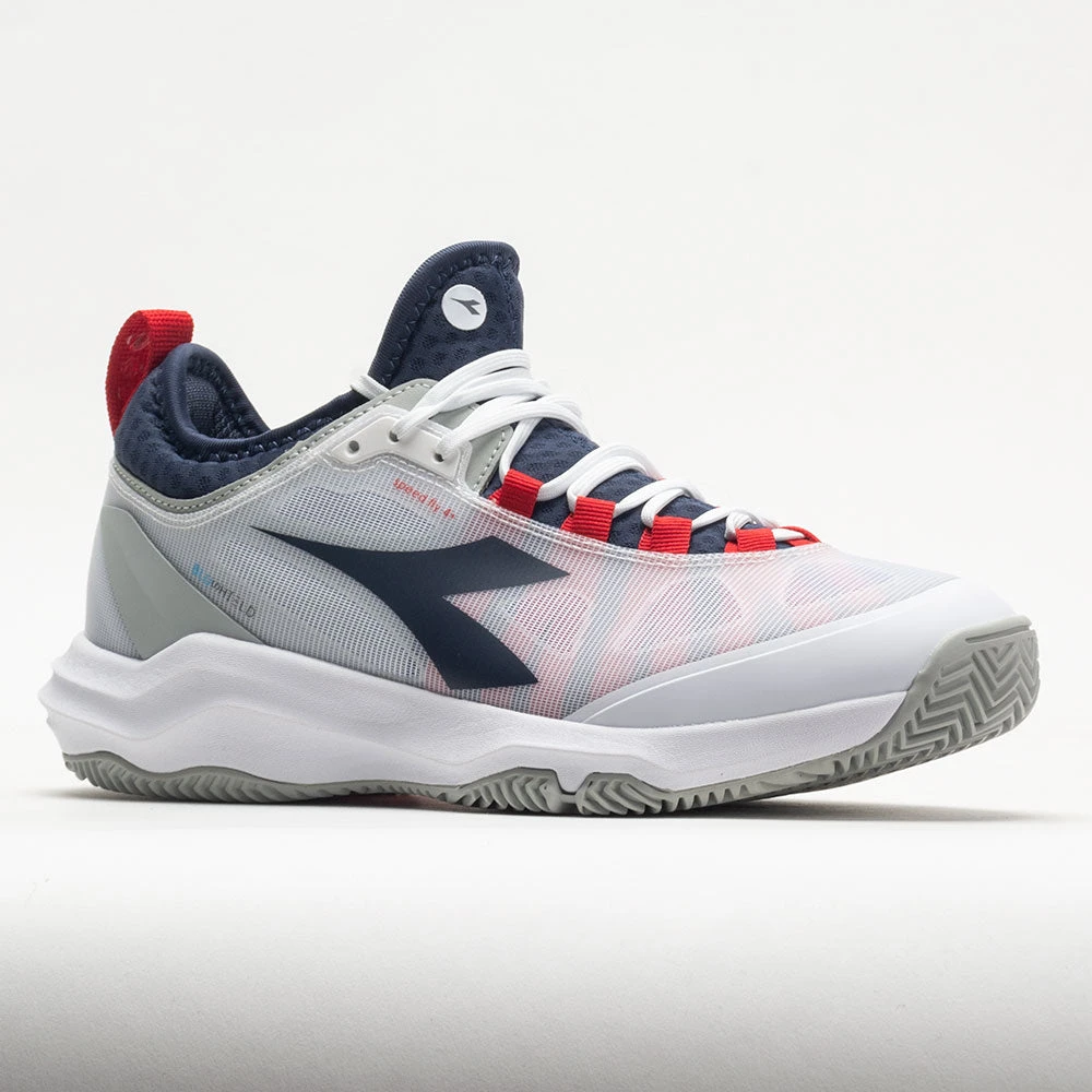 Diadora Speed Blushield Fly 4+ Clay Men's White/Blue Corsair/Fiery Red 7 Diadora Speed Blushield Fly 4+ Clay Men's White/Blue Corsair/Fiery Red - Image 5