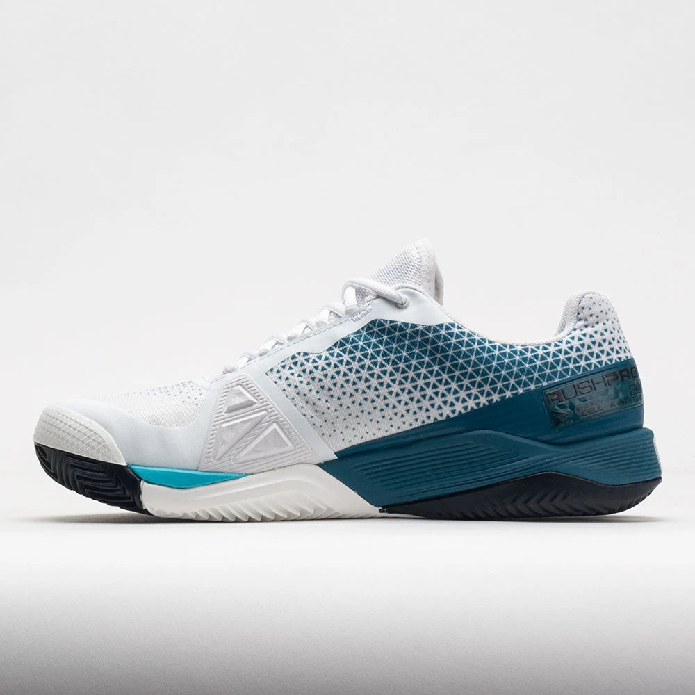 Wilson Rush Pro 4.0 Clay Men's White/Blue Coral/Blue Atoll 3 Wilson Rush Pro 4.0 Clay Men's White/Blue Coral/Blue Atoll - Image 2