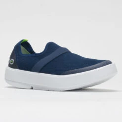 OOFOS OOmg Low Women's White/Navy -Footwear Sale 631140 5